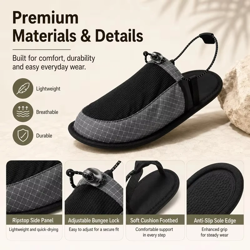Outdoor Camping Slippers - Chaussons de camping ultra légers et