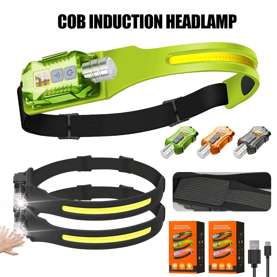 Outdoor Camping Lighting - Lampe frontale LED puissante, Portable, Rechargeable,